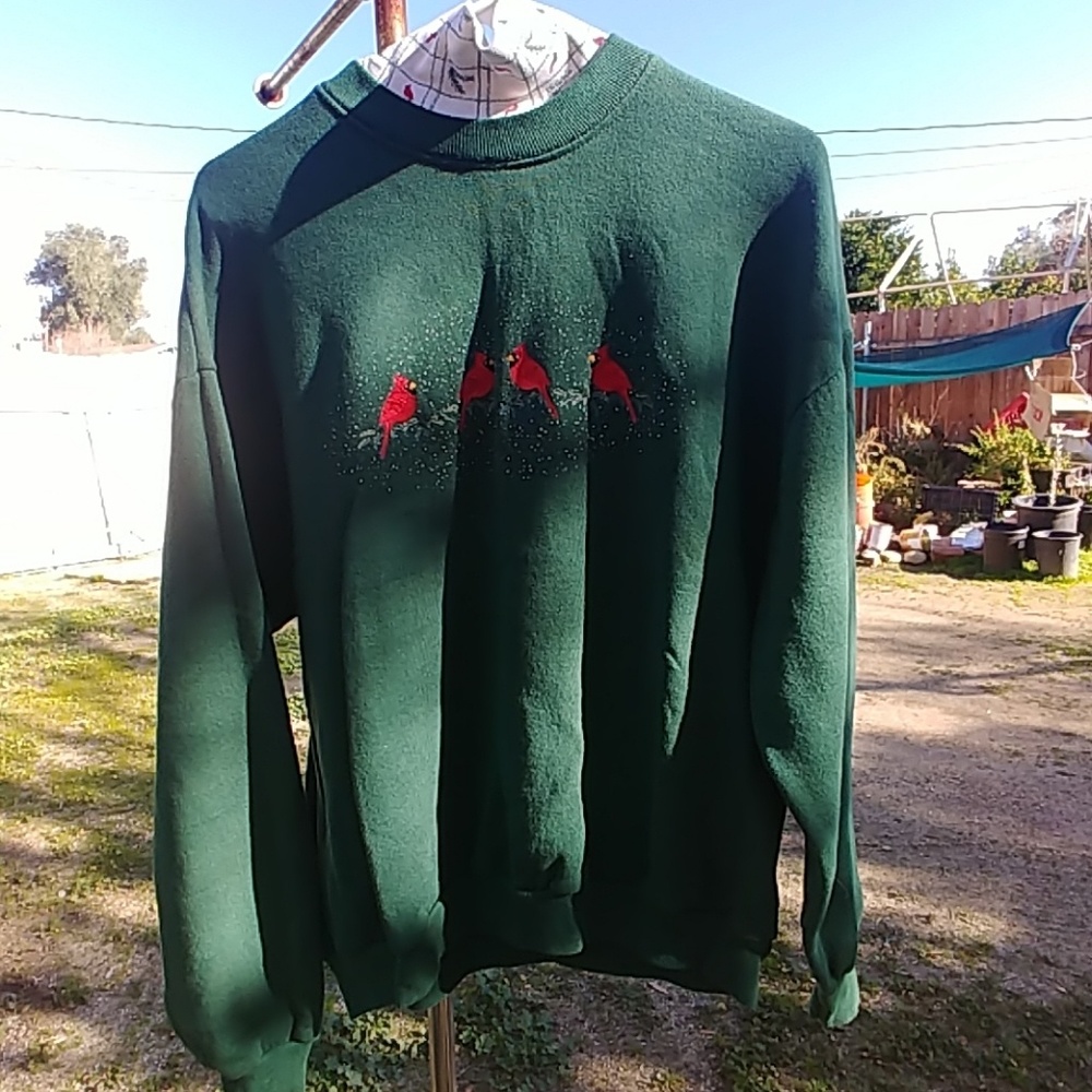 Green Sweater w/ V-Neck